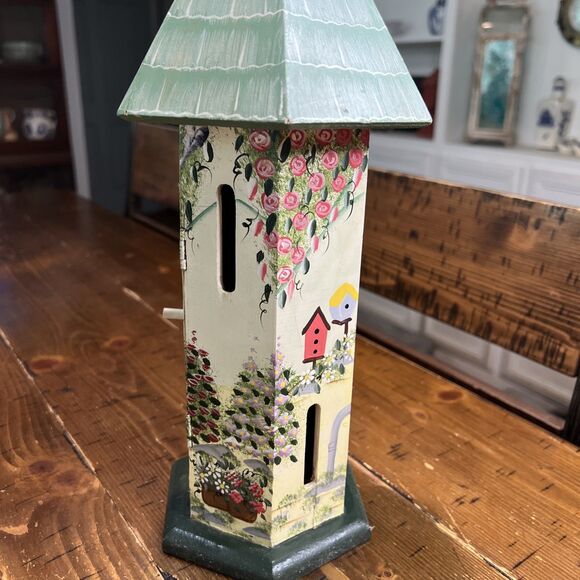 Vintage Hand-Painted Wooden Butterfly House Kathy Hatch 14 1/2" Tall x 5” W - Picture 2 of 8